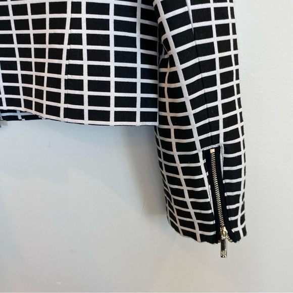 Tommy Hilfiger Blazer Black White Checkered Full Zip Size 8 - Picture 8 of 8